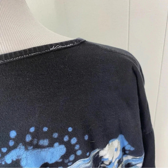 Woman’s Size XL Unbranded Art To Wear Abstract Tie Dye Colorful Waves Mountains - Picture 9 of 12